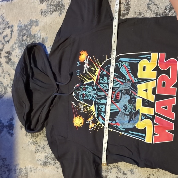 Star Wars Darth Vader Mens Size M Gray Hooded Tee T-shirt - Picture 2 of 4